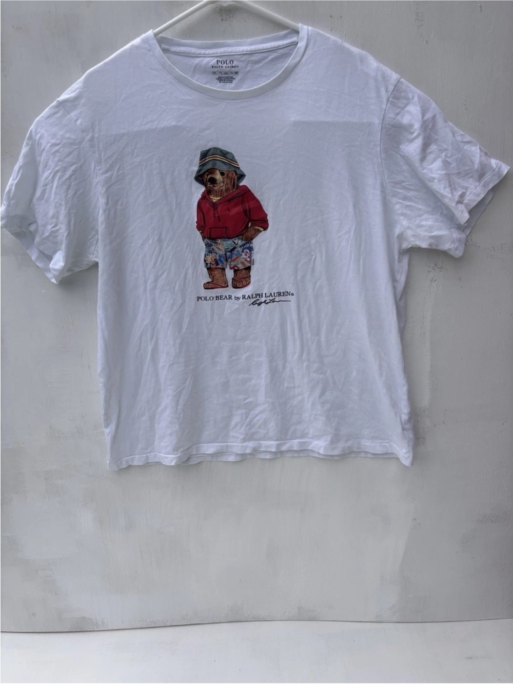 Ralph Lauren Kids White Polo Bear Graphic Tee